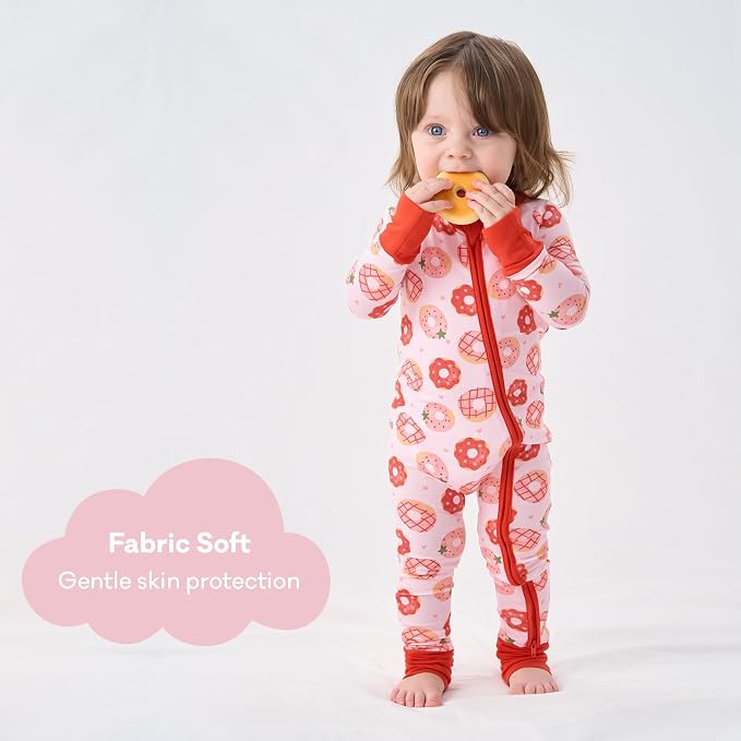 pureborn Baby Sleeper Viscose from Bamboo Zipper Footies 0-24 Months - Image 3