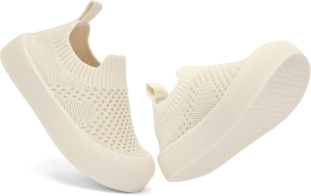 BACSAC Baby Toddler Unisex Infant Shoes Boys Girls Beige Mesh Breathable - Image 5