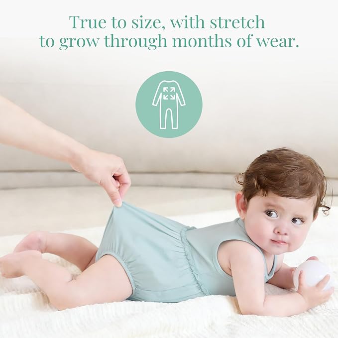 PATPAT Baby Girl Bamboo Viscose 2-Pack Romper & Dress | Color-Coded Snaps - Image 6