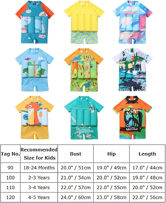 Kids Boys Girls Floatation Swimsuit - Image 7