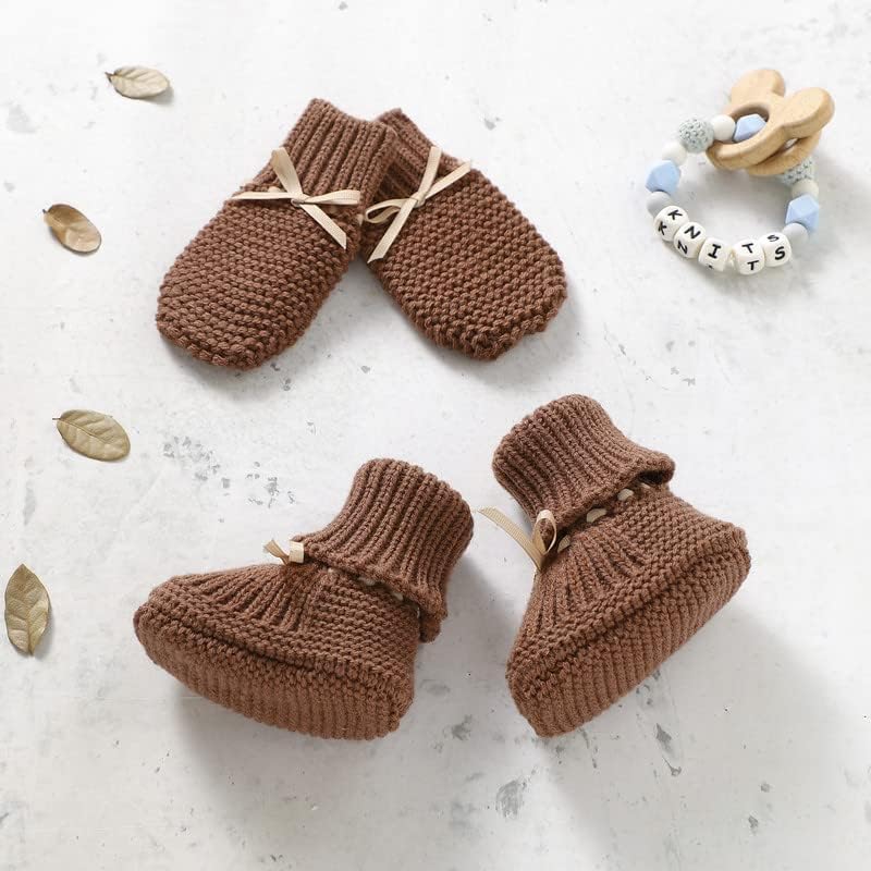 LAWKUL Baby Booties Knit Newborn Shoes Cozy First Walkers Infant Toddler Boots - Image 3