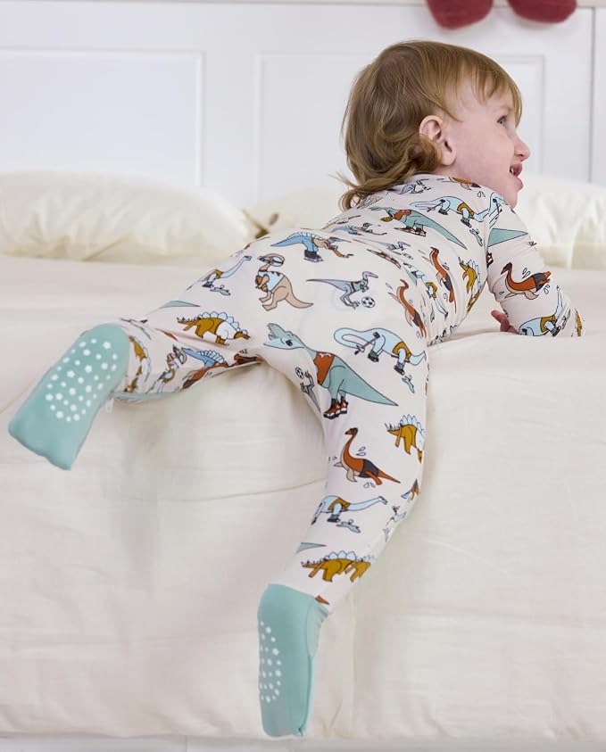 babee Reshinee Bamboo Viscose Baby Footie Pajama, Zipper Sleeper Boys Girls - Image 8