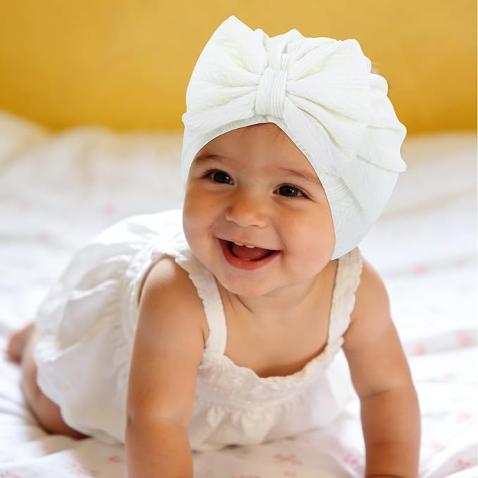 Cinaci 6 Pack Nursery Hospital Caps Bonnets Beanies Headwraps Turban Hats - Image 4