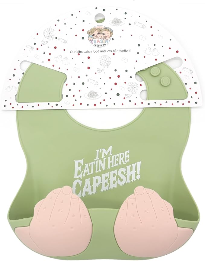 Teasin' Teethers Funny Italian Silicone Baby Bib - Image 2