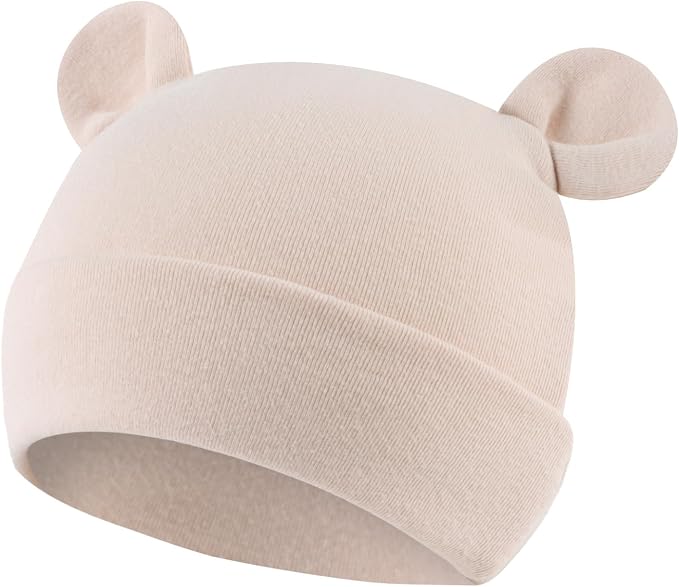 Pesaat Newborn Hospital Hat 0-12Months Preemie Boys Girls Beanie Solid Infant - Image 2