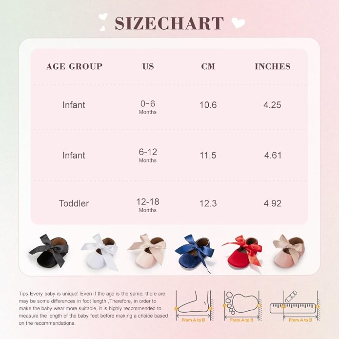 KIDSUN Infant Baby Girls Mary Jane Shoes Non-Slip Rubber Sole Ballet Slippers - Image 6