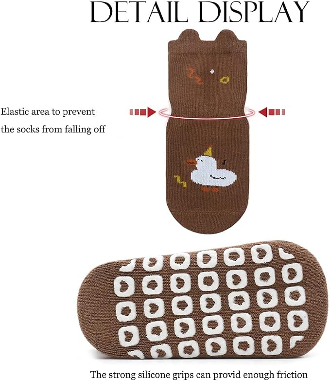 Exegawe Toddler Non Slip Socks, Cute Baby Socks - Image 4