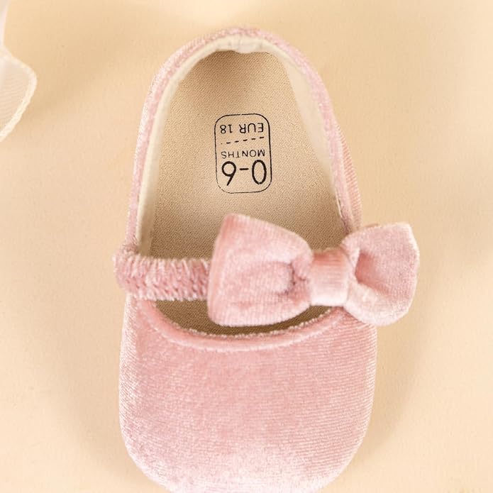 KIDSUN Infant Baby Girls Mary Jane Shoes Non-Slip Rubber Sole Ballet Slippers - Image 6