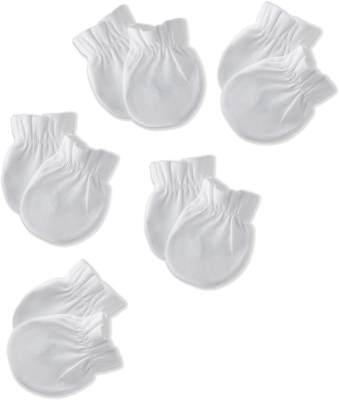 Butterblu Morgan 5-Pack Mitts 100% Cotton No Scratch Mitten Gloves | GOTS by Butterblu