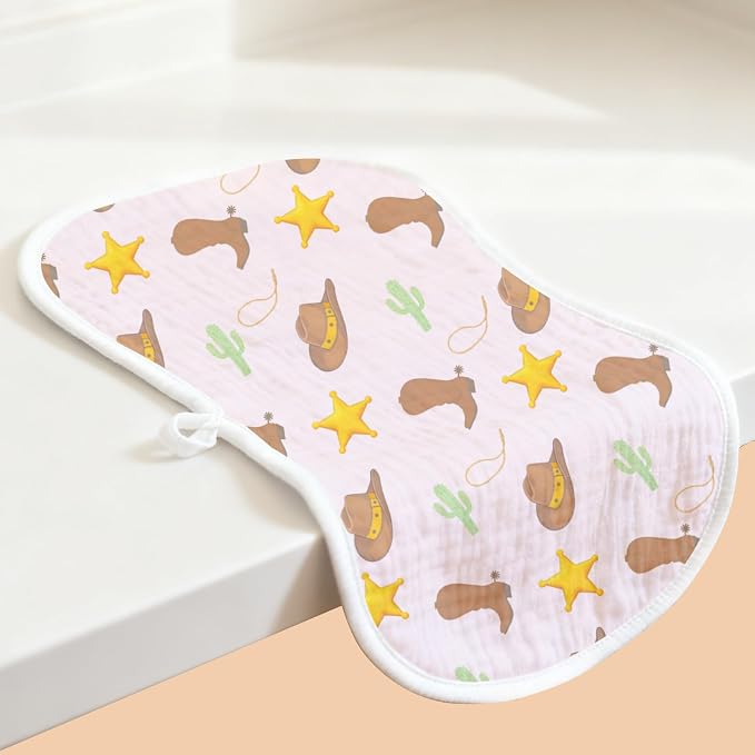 6 Pack Western Burp Cloths Baby Boys Girls - Image 2