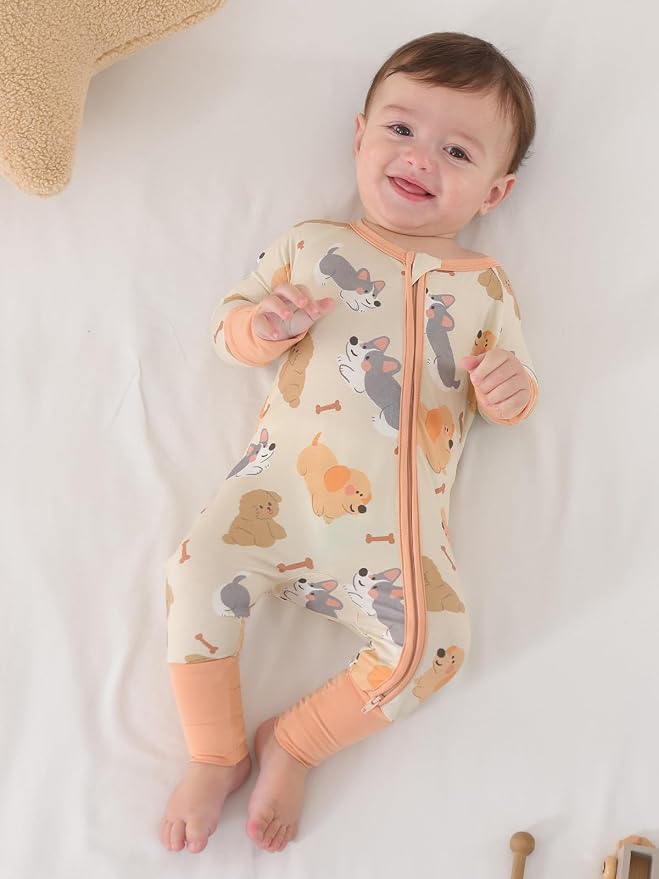 GUISBY Baby Footless Pajamas, Rayon of Bamboo, NB-2T | Rayon of bamboo softness - Image 5