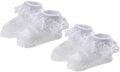 EPEIUS Baby Girl Ruffle Socks, Eyelet Frilly Lace Socks by EPEIUS