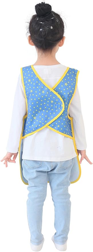 Kids Painting Apron – Waterproof Art Smock for Toddlers & Preschoolers, Messy Play, Baking, Crafts, Cooking, Mealtime