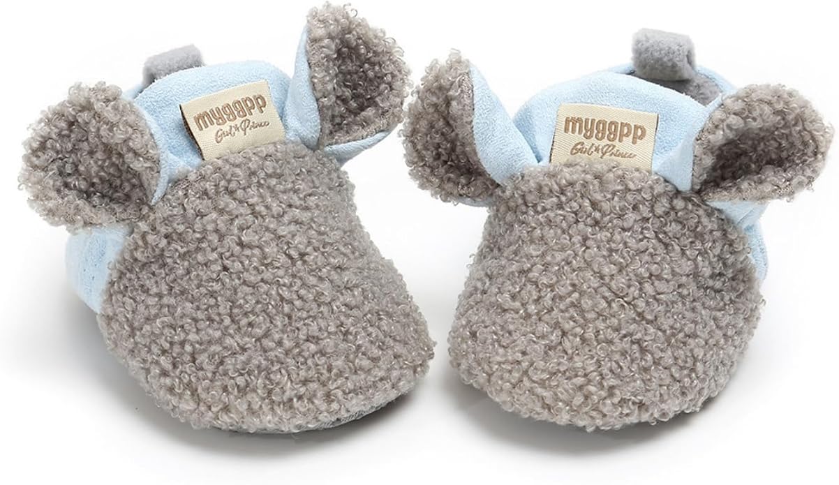 Baby Boys Girls Cotton Booties Non Skid Soft Sock Boots Infant Slippers Newborn - Image 8