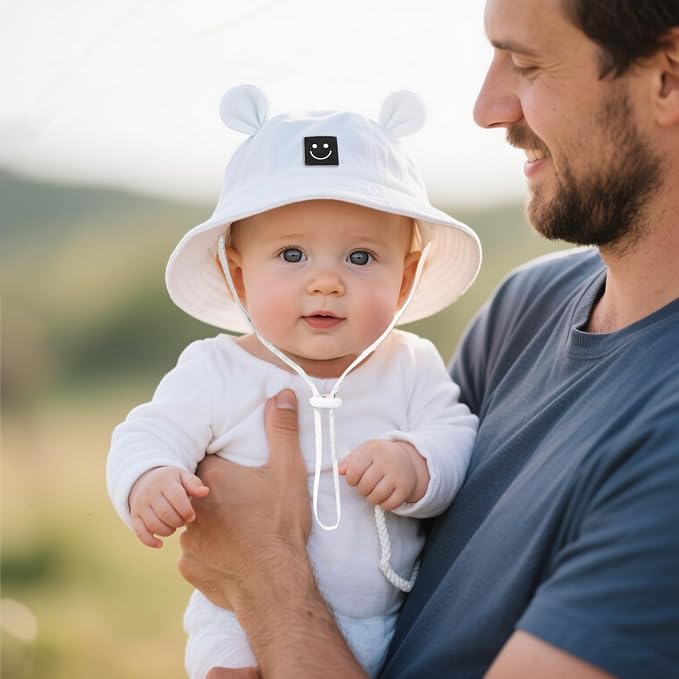 Baby Bucket hat Cute Infant Bear Sun Hat Summer Girls Boys Cap | Bear Cute - Image 7