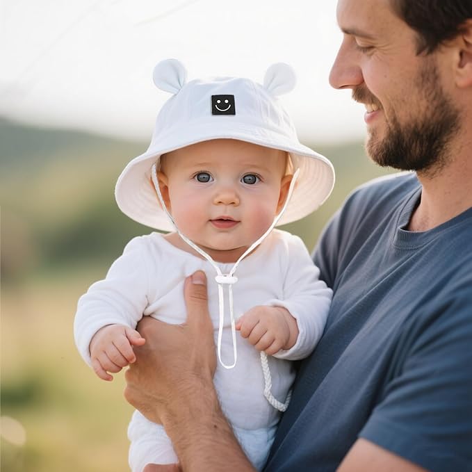 Baby Bucket hat Cute Infant Bear Sun Hat Summer Girls Boys Cap | Bear Cute - Image 7