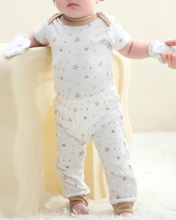 Baby Bodysuit and Pant Set Cotton Ribbed Mix Infant Girl Clothes | Unisex - Image 4