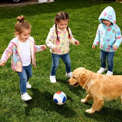 Toddler Baby Girl Fleece Jackets Fall Clothes Hooded Zip Fuzzy Coats - Image 4
