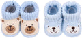 2 Pairs Baby Booties Newborn First Walkers Cozy Shoes Warm Knit Soft Booties by Unknown