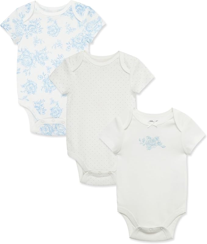 Little Me Clothes for Baby Girls' 3-Pack 100% Cotton Bodysuits by LittleMeChildrensApparel