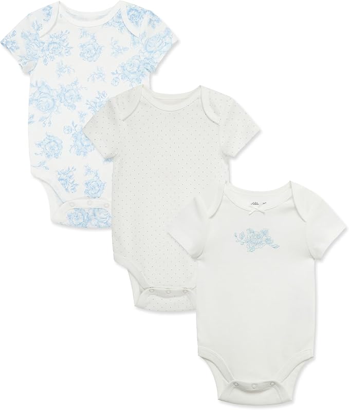 Little Me Clothes for Baby Girls' 3-Pack 100% Cotton Bodysuits by LittleMeChildrensApparel