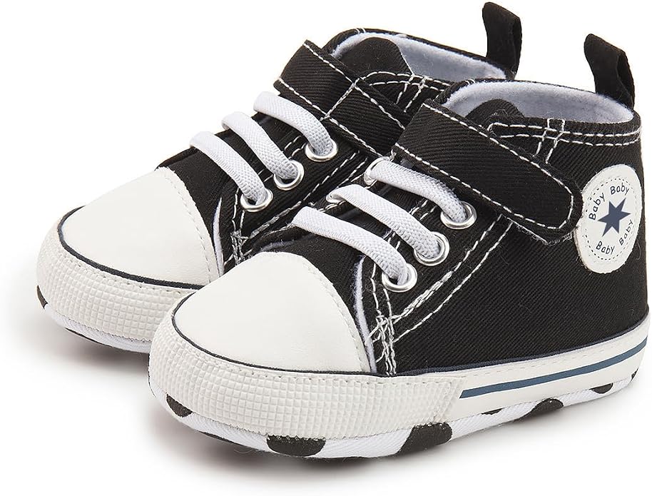 Unisex Baby Girls Boys Canvas High-top Shoes, Newborn Infant Anti-Slip Soft - Image 6