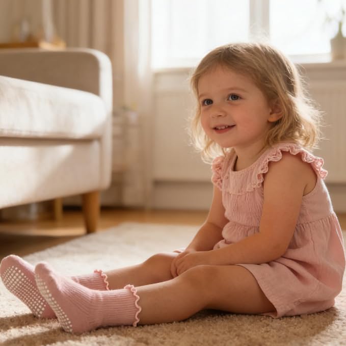 Baby Toddler Essentials Non-Slip Crew Socks - Image 2