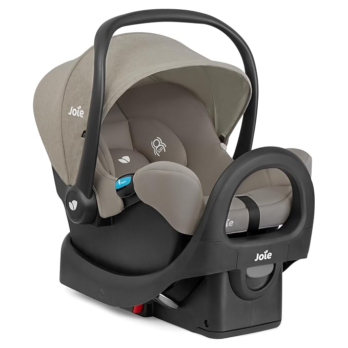 Joie, Kava and Rue Travel System - 3-in-1 Stroller, Lightweight Infant Car Seat & Anti-Rebound Base, All-Wheel Suspension, Reversible Seat (Dove)