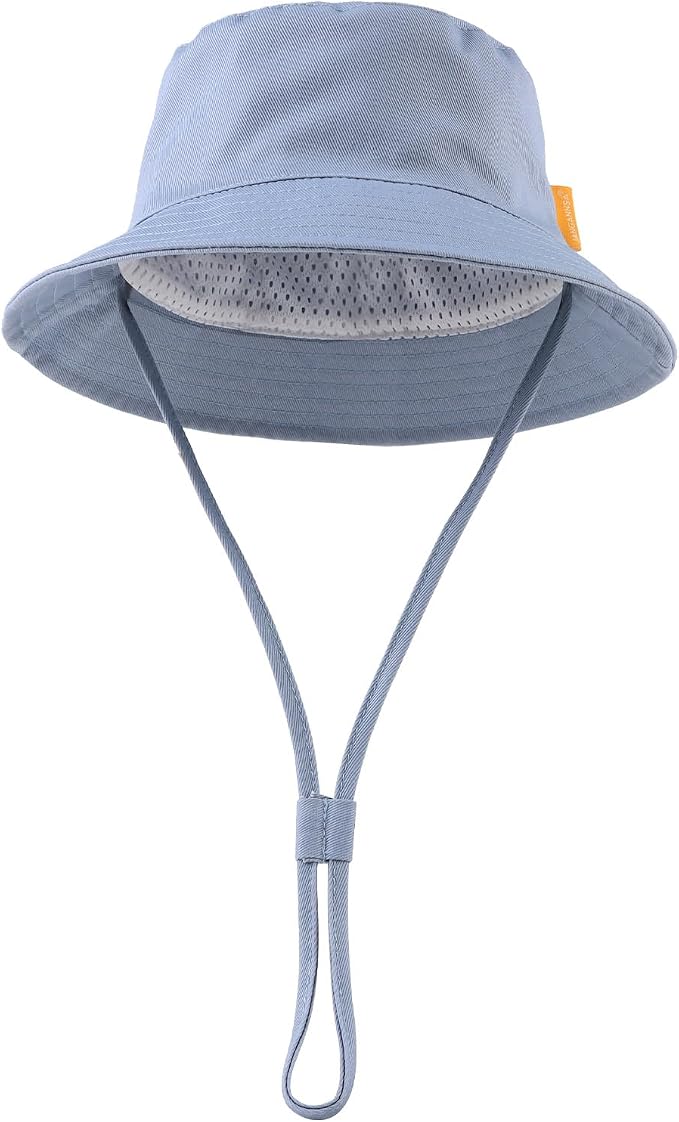 JANGANNSA Cotton Baby Sun Hat Infant Toddler Boys Girls Bucket Hats Summer Sun - Image 2