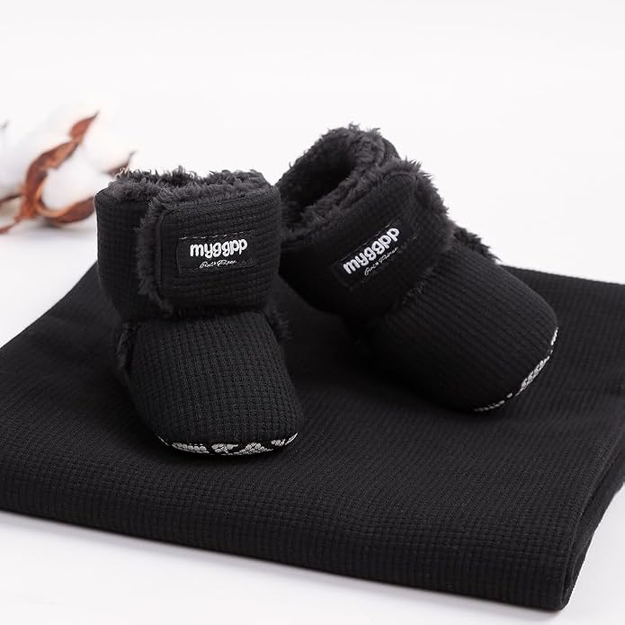 Ohwawadi Infant Baby Boots Boys Girls Cozy Fleece Slippers Snow Boots Winter - Image 7