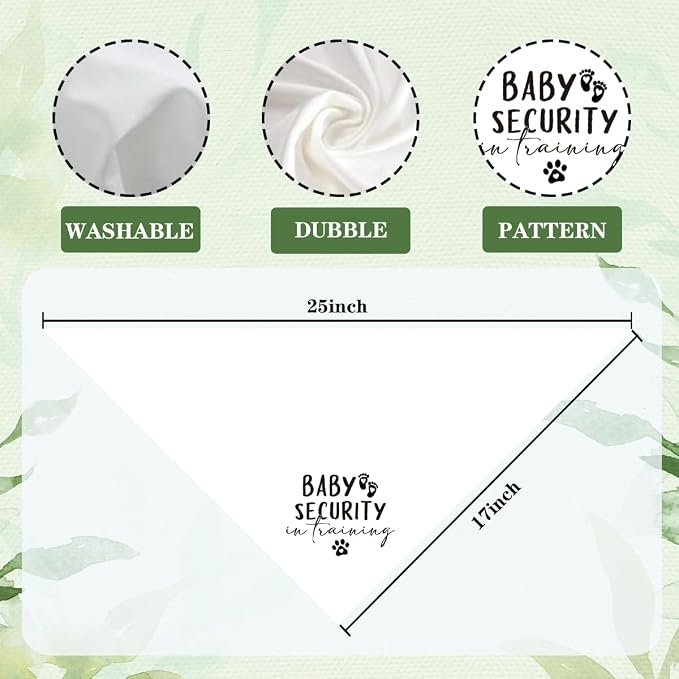 Baby Security in Training Dog Bandana, Dogs Pregnancy Announcement Bandana - Image 2