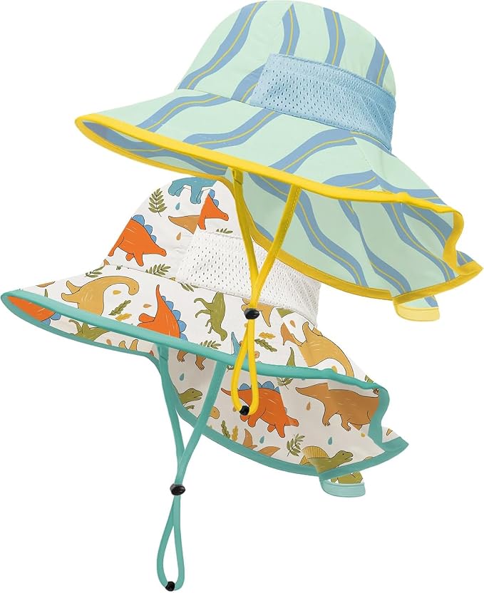 Baby Sun Hat with Neck Flap UPF 50+ by MACOWCF
