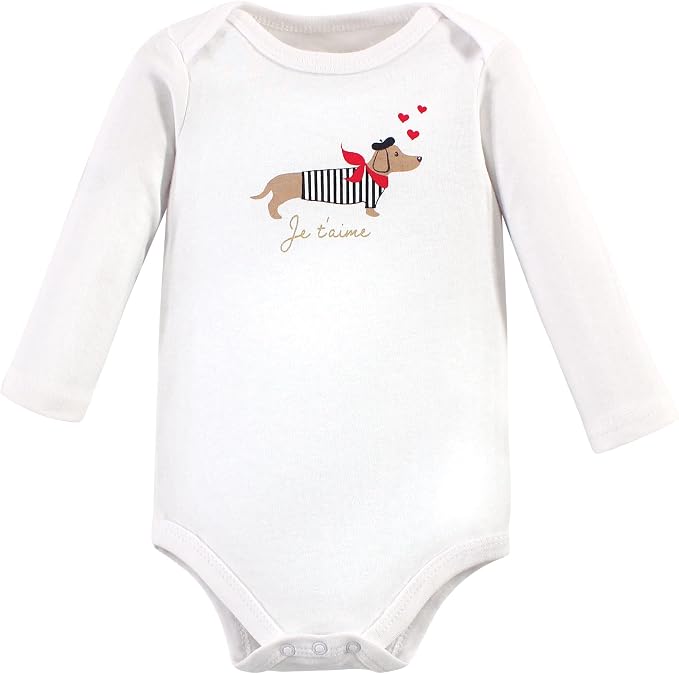Hudson Baby Baby Girls' Cotton Long-sleeve Bodysuits 3-pack - Image 3
