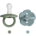 Moonkie Pacifiers Set of 2 | One-Piece Design Baby Pacifier with Large Air Holes | BPA-Free Silicone | Safe for Babies 0-6 Months