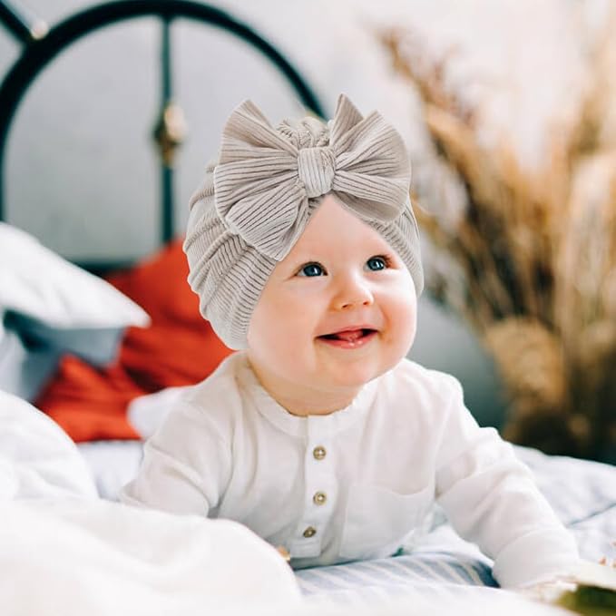 Cinaci 4 Pieces Baby Girls Turban Hats - Image 5