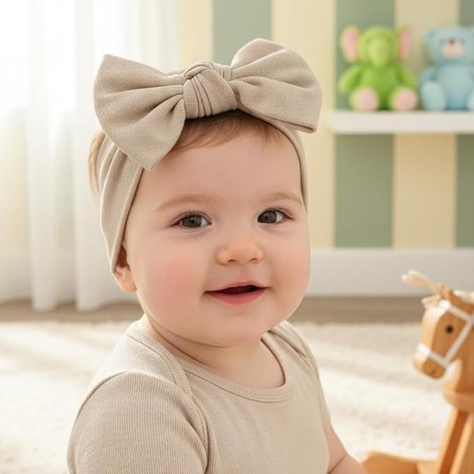 Baby Girl Headbands-Infant, Toddler Cotton Handmade Hairbands - Image 2