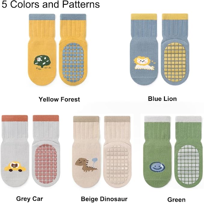 Exegawe Toddler Non Slip Socks, Cute Baby Socks - Image 3