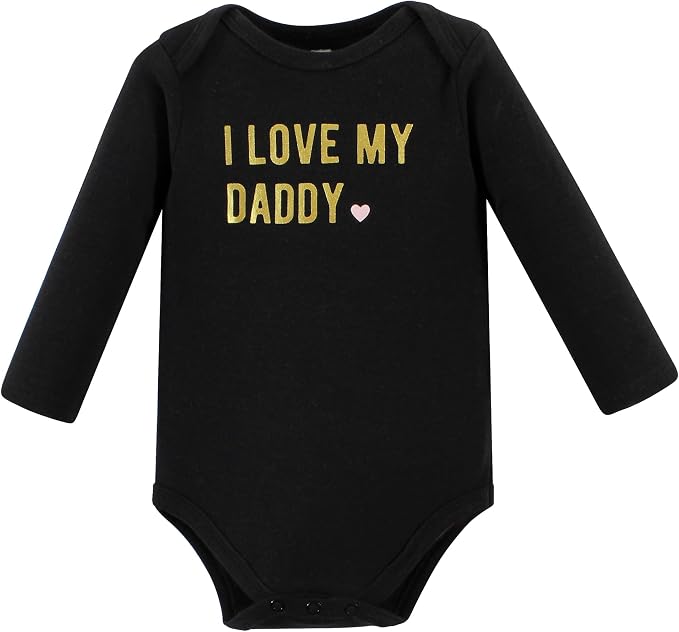 Hudson Baby Baby Girls' Cotton Long-sleeve Bodysuits 3-pack - Image 5