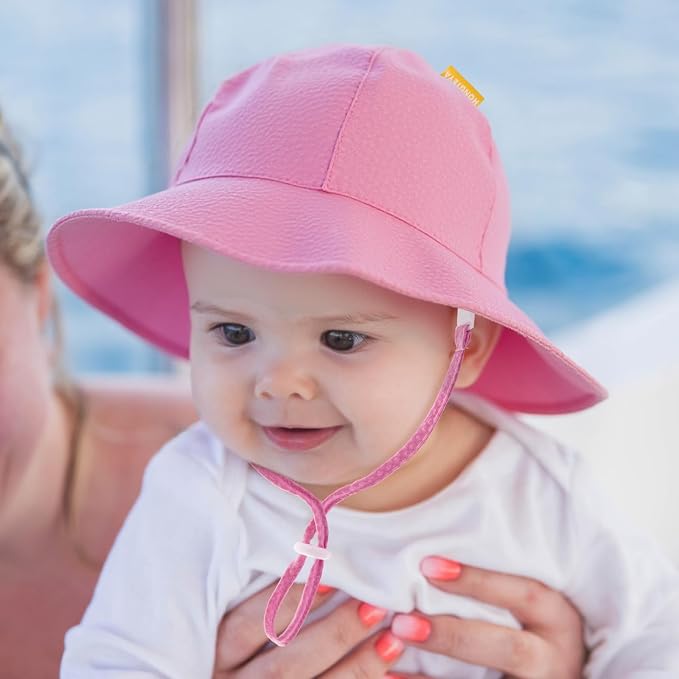 HONGTEYA Baby Sun Hat Wide Brim Adjustable Toddler Beach Bucket Hat | Soft - Image 7