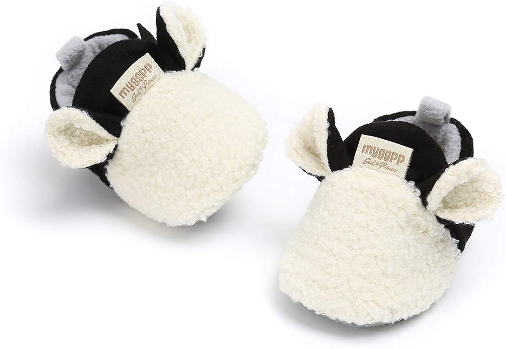 Ohwawadi Infant Baby Boys Girls Slippers Cozy Fleece Booties Soft Bottom Warm - Image 3