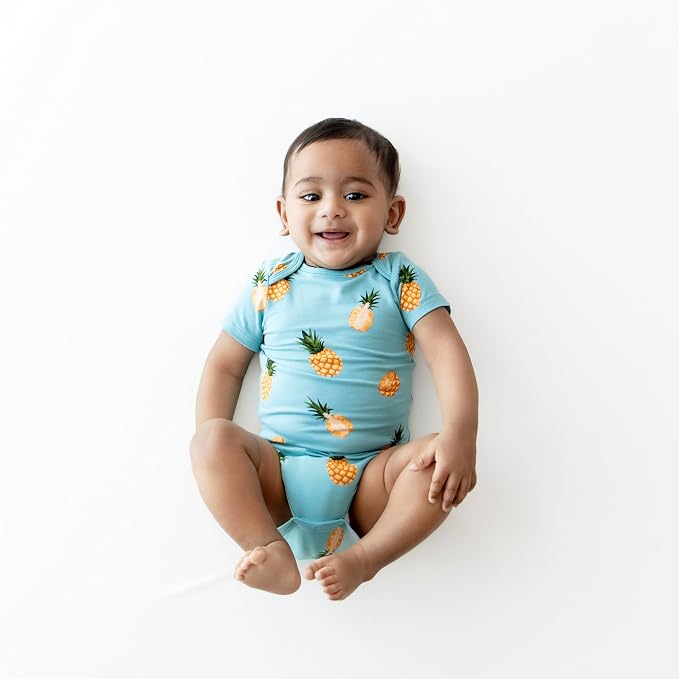 KYTE BABY Short Sleeve Baby Bodysuit, Buttery Soft Rayon Made From Bamboo - Image 2