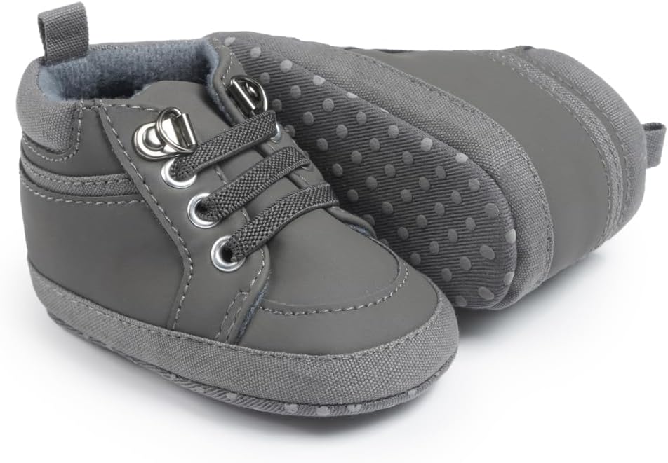 Meckior Toddler Baby Boys Girls High Tops Ankle Sneakers Soft Anti-Slip Sole PU by Meckior
