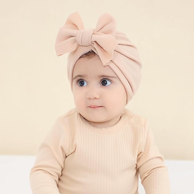Cinaci 4 Pieces Baby Girls Turban Hats - Image 5