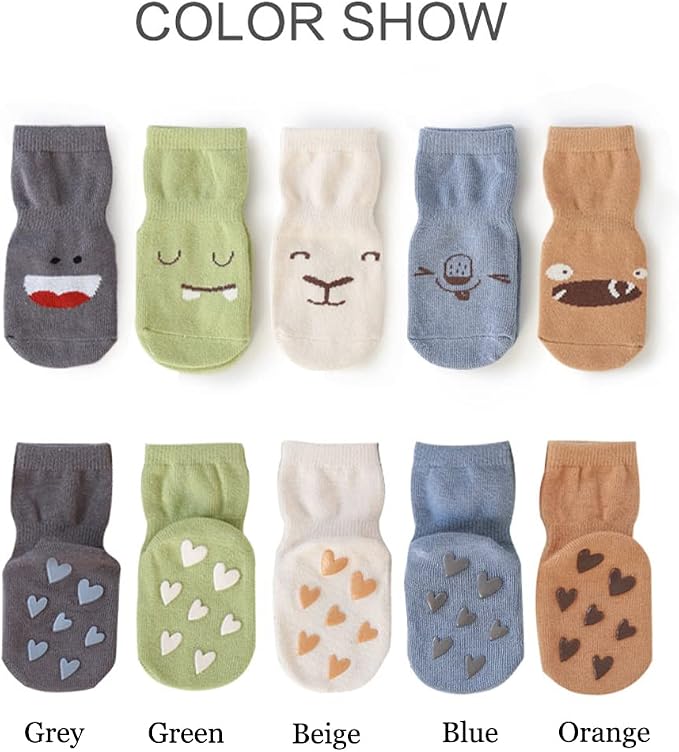 Exegawe Toddler Non Slip Socks, Cute Baby Socks - Image 3