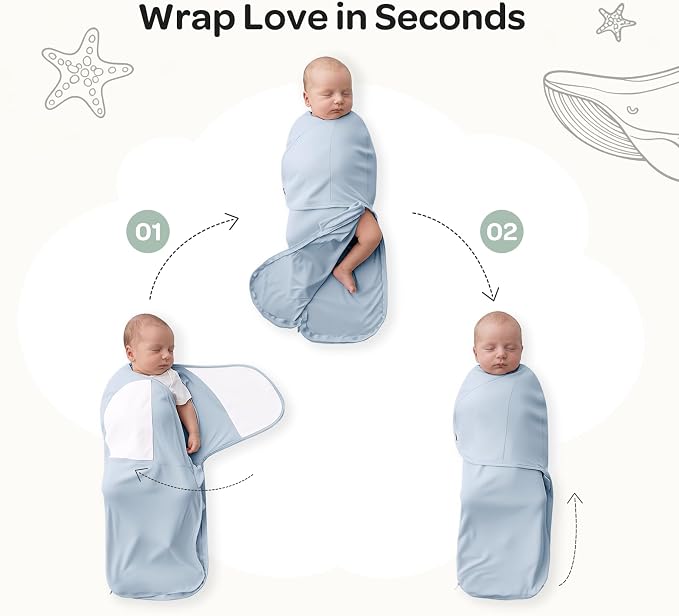 Momcozy Swaddles for Newborns, Quiet Fastener Swaddle for Infant 0-3 Months | - Image 6