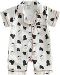 Kuriozud Baby Girl Boy Romper Pajamas Onesie Short Sleeve Button Down Pjs by Kuriozud