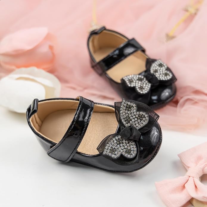 KIDSUN Infant Baby Girls Mary Jane Shoes Non-Slip Rubber Sole Ballet Slippers - Image 6