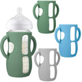 BUSOHA 3 Pack Silicone Sleeves for Avent Natural Baby Bottles - Drop Protection Baby Bottle Holder with Handle Compatible with Philips Avent Anti Colic Baby Bottles,8 Ounce