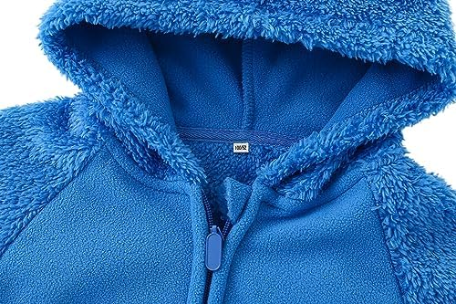 Toddler Winter Coats Baby Boys Girls Fuzzy Sherpa Fleece Jackets - Image 3