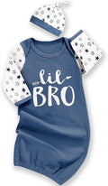 AMAWMW Newborn Baby Girl Little Sister Sleeper Gown Stripe Long Sleeve by AMAWMW